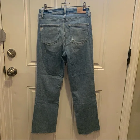 PAIGE Atley Ankle Flare Floretta Deconstructed Raw Hem Distressed Jeans $229.00 - Picture 10 of 14